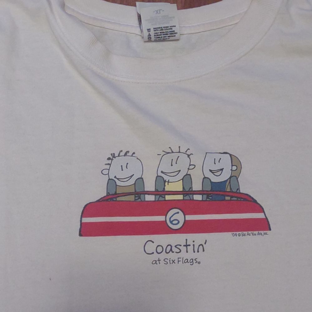 COPY - Six flags coasting tee shirt man 2004 size XLarge - Picture 2 of 5